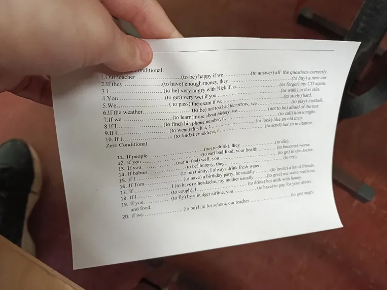 Раскройте скобки, используя правила First Conditional и Zero Conditional.