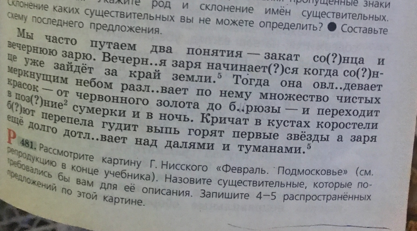 Вставьте пропущенные буквы и знаки препинания. Укажите род и склонение имён существительных. Склонение каких существительных вы не можете определить? Составьте схему последнего предложения.