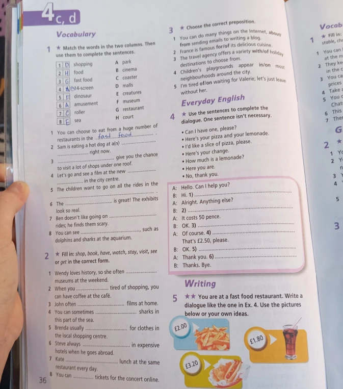 Match the words in the two columns. Then use them to complete the sentences.