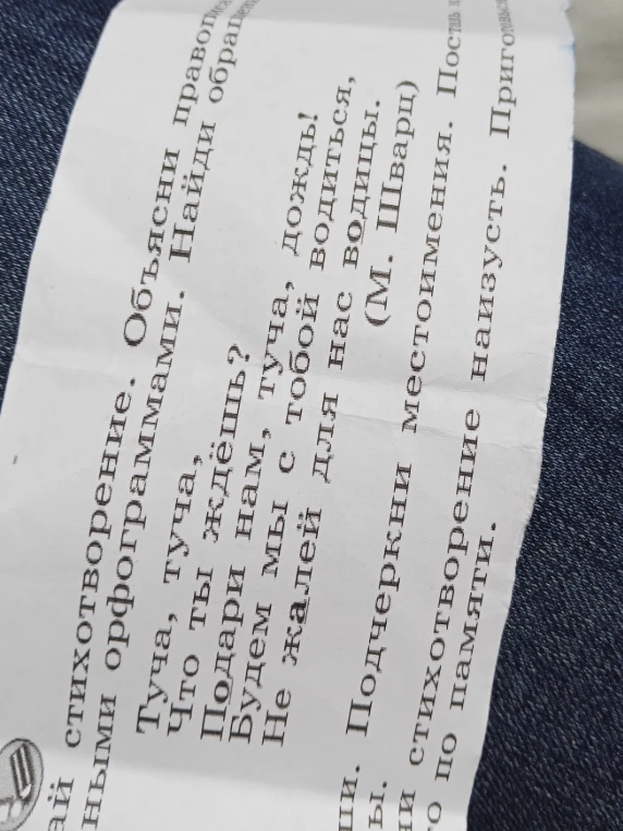 Прочитай стихотворение. Объясни правописание слов с изученными орфограммами. Найди обращение. Подчеркни местоимения.
