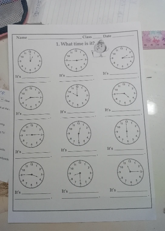 1. What time is it?