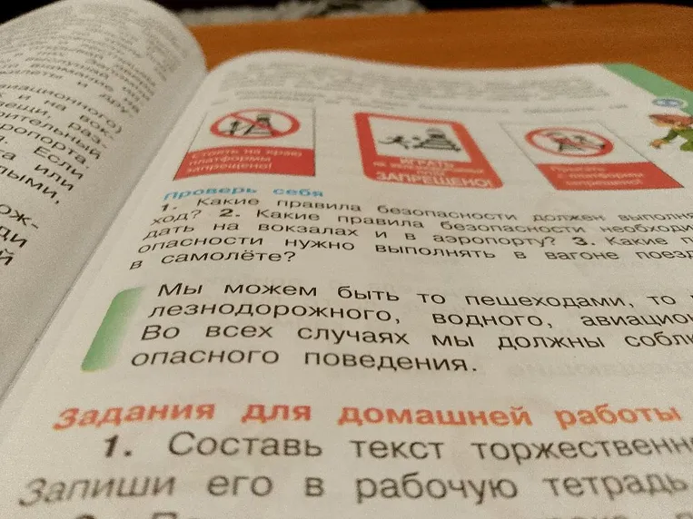1. Какие правила безопасности должен выполнять пешеход? 2. Какие правила безопасности необходимо соблюдать на вокзалах и в аэропорту? 3. Какие правила безопасности нужно выполнять в вагоне поезда и в самолёте?