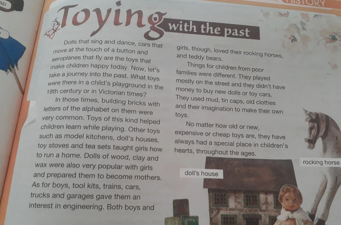 Read again and find five words related to materials