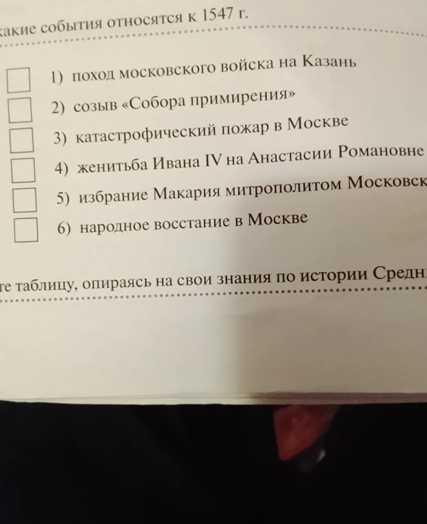 Какие события относятся к 1547 г.?