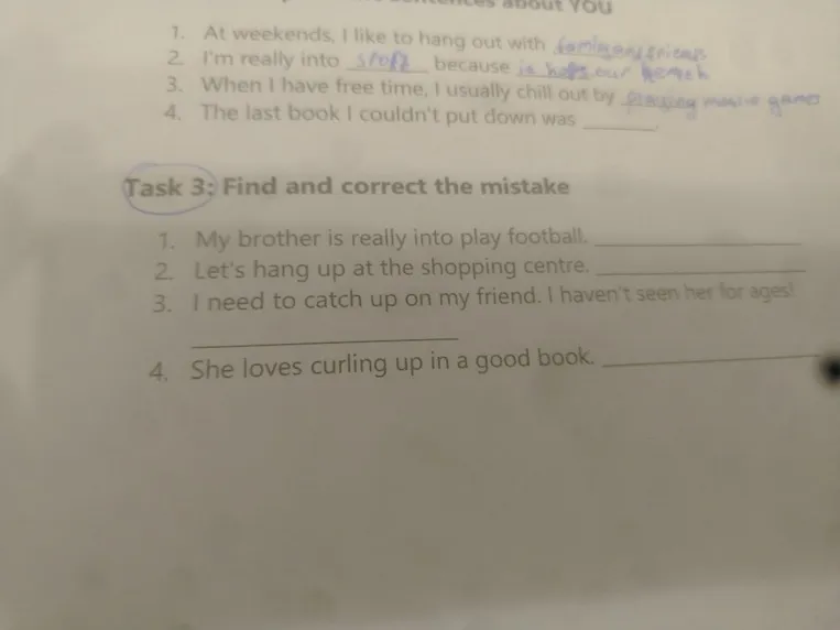 Task 3: Find and correct the mistake