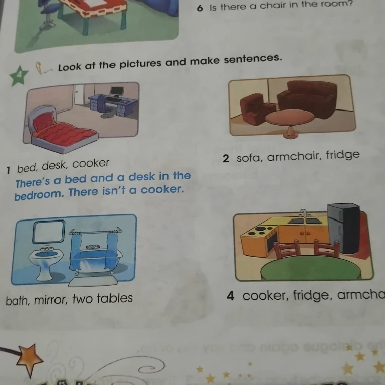 Look at the pictures and make sentences.