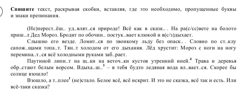 Спишите текст, раскрывая скобки, вставляя, где это необходимо, пропущенные буквы и знаки препинания.