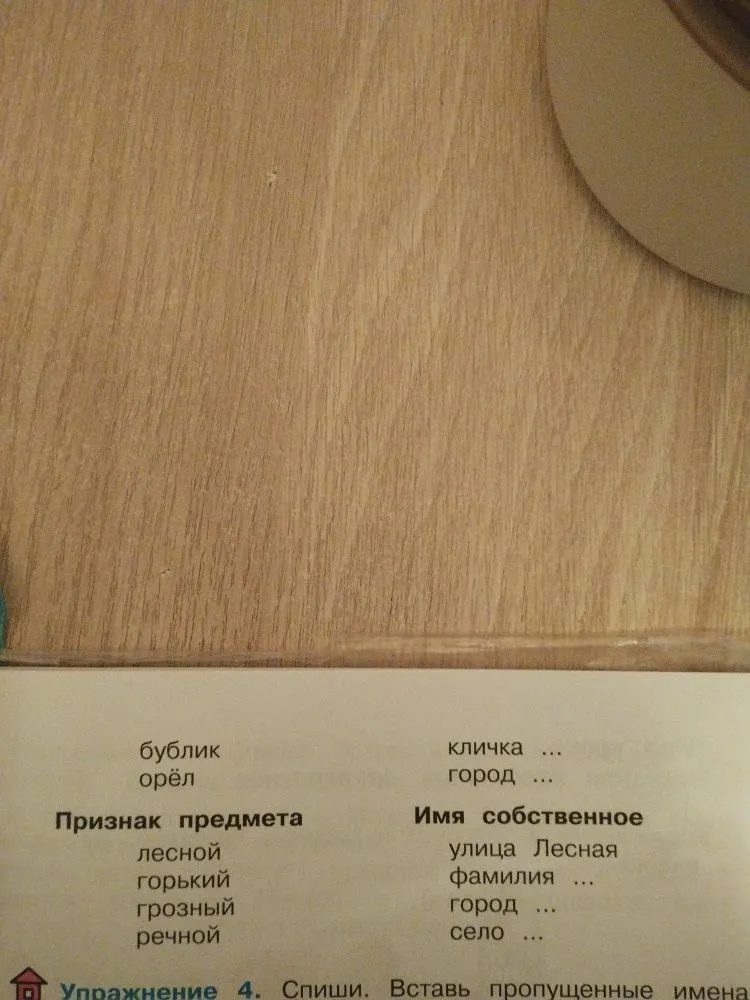 Спиши. Вставь пропущенные имена собственные.