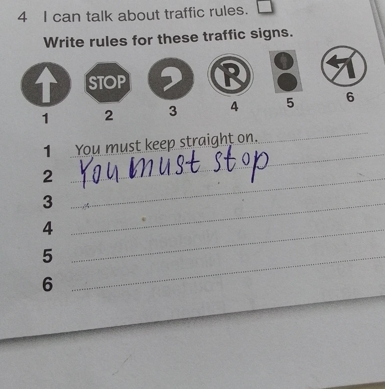 Write rules for these traffic signs.