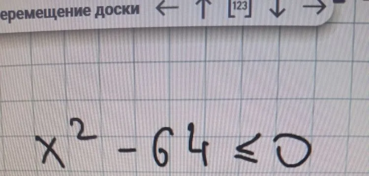 Решите неравенство x² - 64 ≤ 0