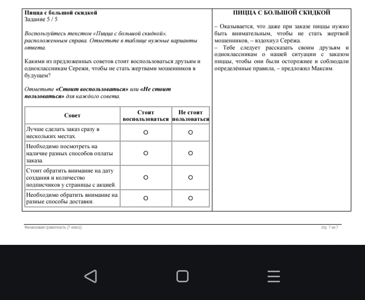 Какими из предложенных советов стоит воспользоваться друзьям и одноклассникам Сережи, чтобы не стать жертвами мошенников в будущем?