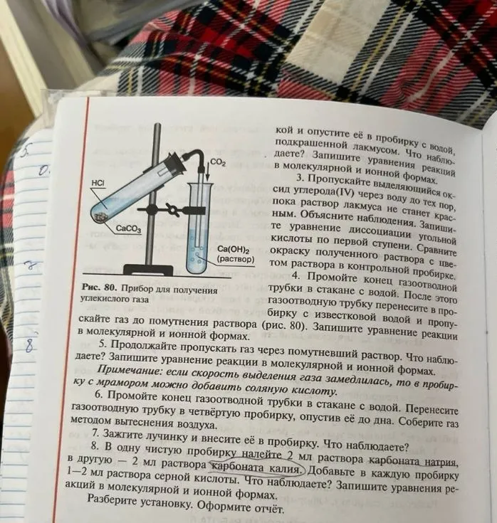 ПРАКТИЧЕСКАЯ РАБОТА 6. ПОЛУЧЕНИЕ ОКСИДА УГЛЕРОДА(IV) И ИЗУЧЕНИЕ ЕГО СВОЙСТВ