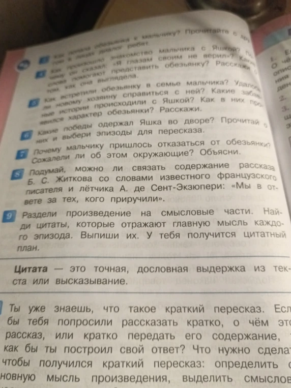 Подумай, можно ли связать содержание рассказа Б. С. Житкова со словами известного французского писателя и лётчика А. де Сент-Экзюпери: «Мы в ответе за тех, кого приручили».