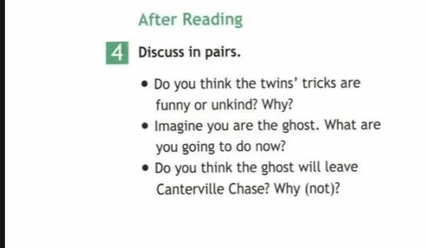 Discuss in pairs: Do you think the twins' tricks are funny or unkind? Why?