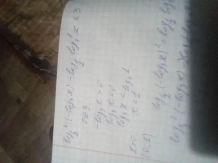 Решите неравенство log^2_{1/2}(-log_3 x) - log_{1/2} log^2_3 x <= 3