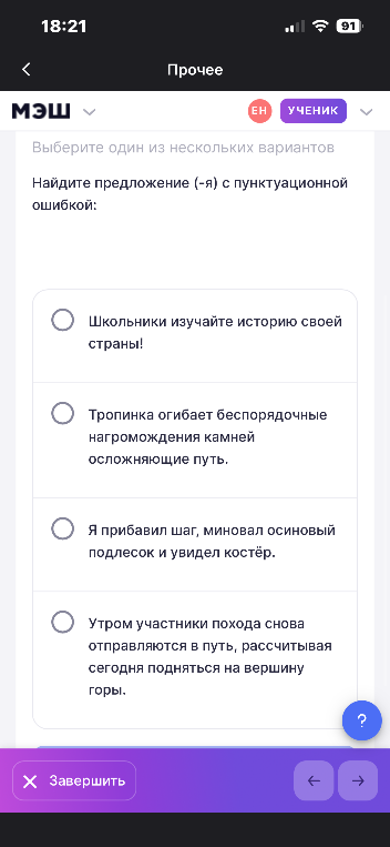 Найдите предложение (-я) с пунктуационной ошибкой