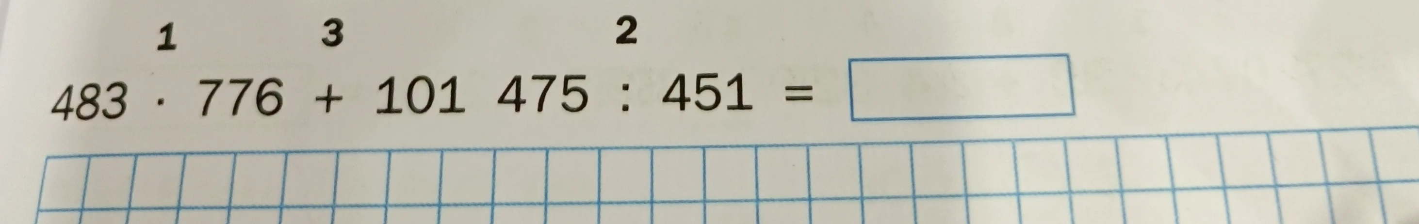 483 * 776 + 101 475 : 451 =