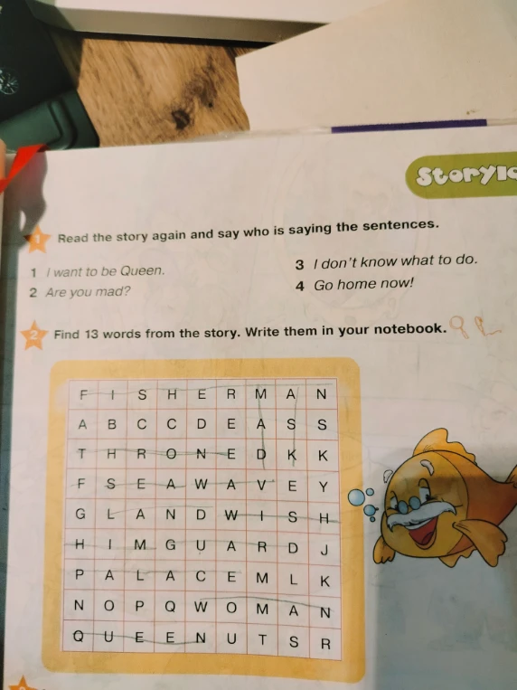 Find 13 words from the story. Write them in your notebook.