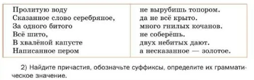 Найдите причастия, обозначьте суффиксы, определите их грамматическое значение.