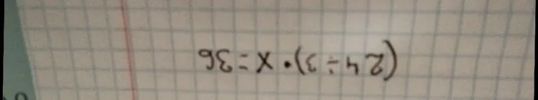 Решите уравнение x * (24 / 3) = 36