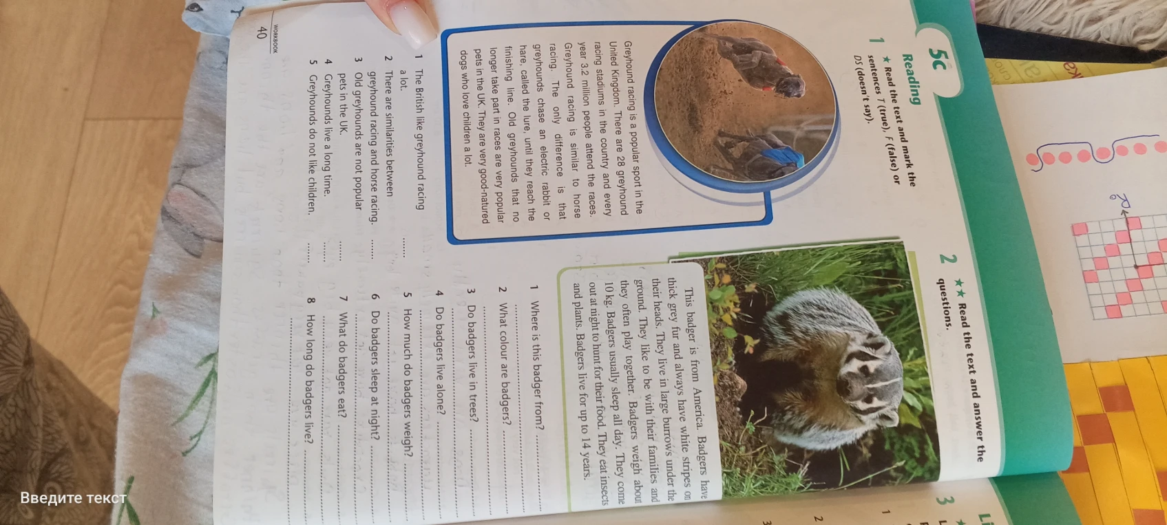 Read the text and mark the sentences T (true), F (false) or DS (doesn't say). Read the text and answer the questions.