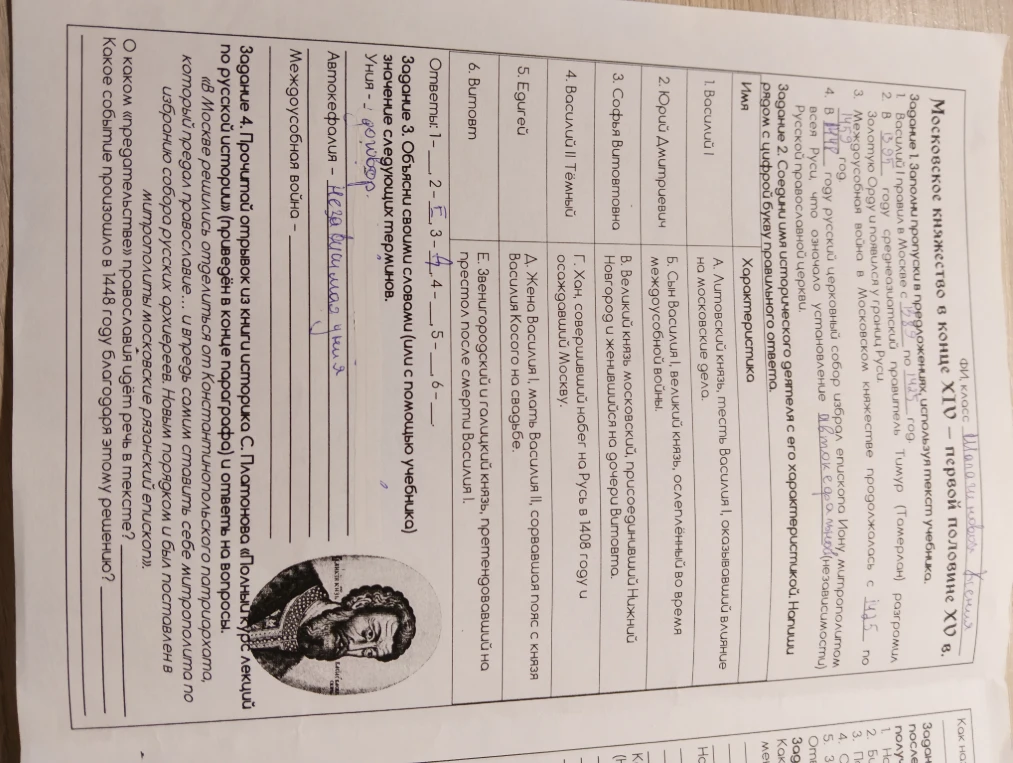 Московское княжество в конце XIV — первой половине XV в.