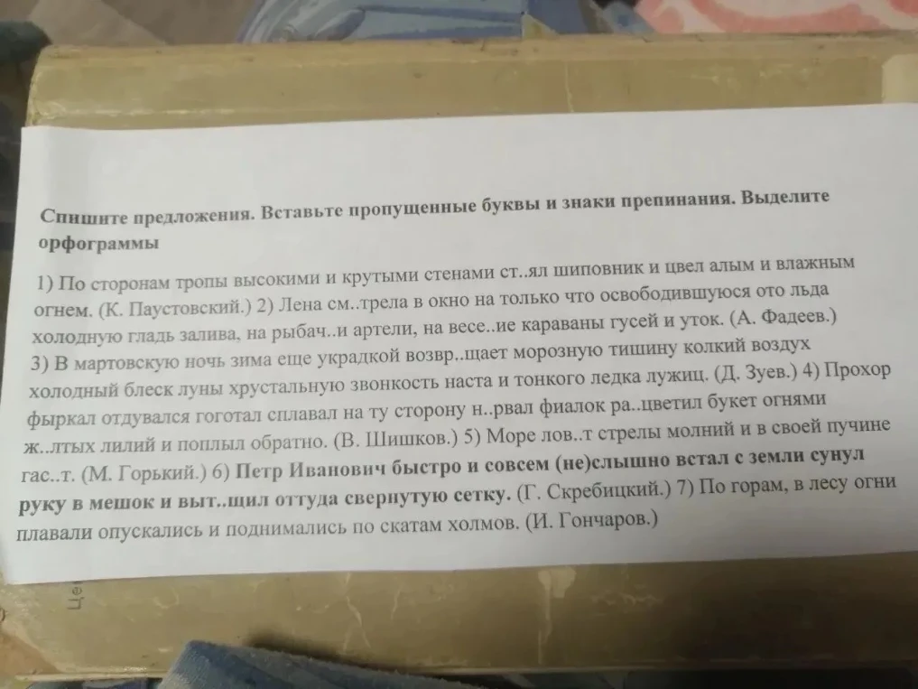 Спишите предложения. Вставьте пропущенные буквы и знаки препинания. Выделите орфограммы. Подчеркните грамматические основы и однородные члены предложения.