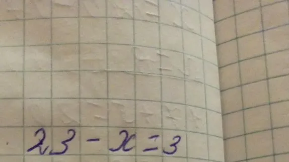 23 - x = 3