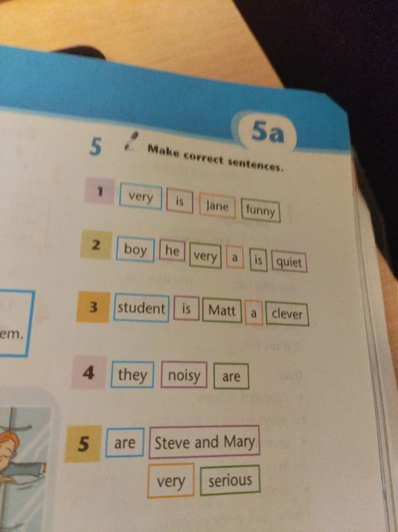 Make correct sentences.