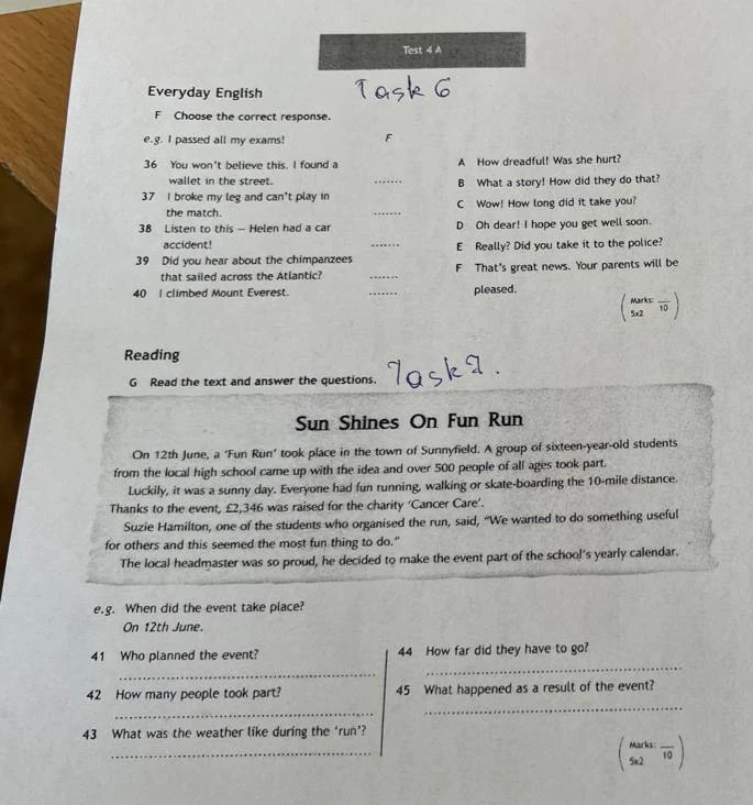 Choose the correct response. Read the text and answer the questions.