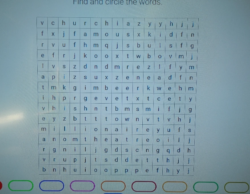 Find and circle the words.