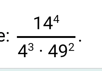 14^4 / (4^3 * 49^2)