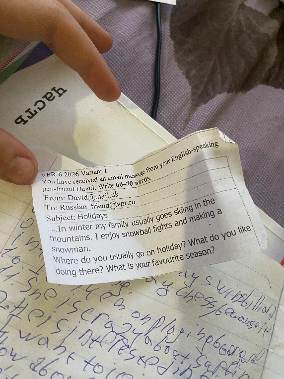 You have received an email message from your English-speaking pen-friend David: Write 60–70 words.