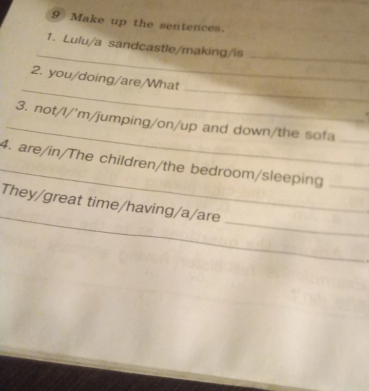 Make up the sentences.