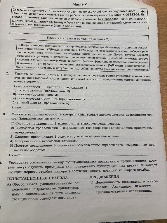 Укажите варианты ответов, в которых верно определена грамматическая основа в одном из предложений или в одной из частей сложного предложения текста.