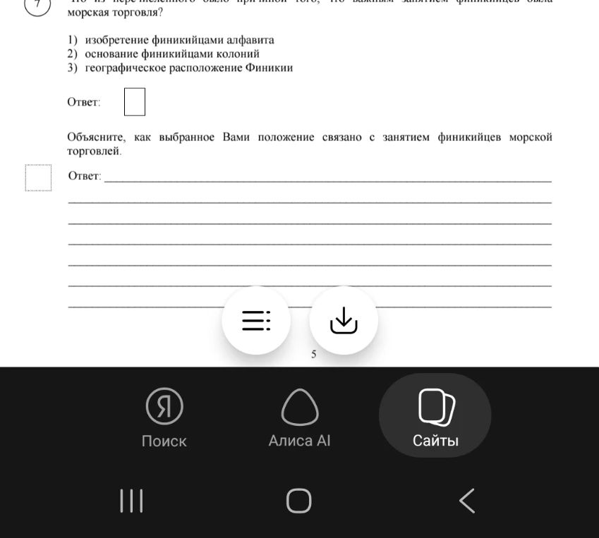 Что из перечисленного было причиной того, что важным занятием финикийцев была морская торговля?