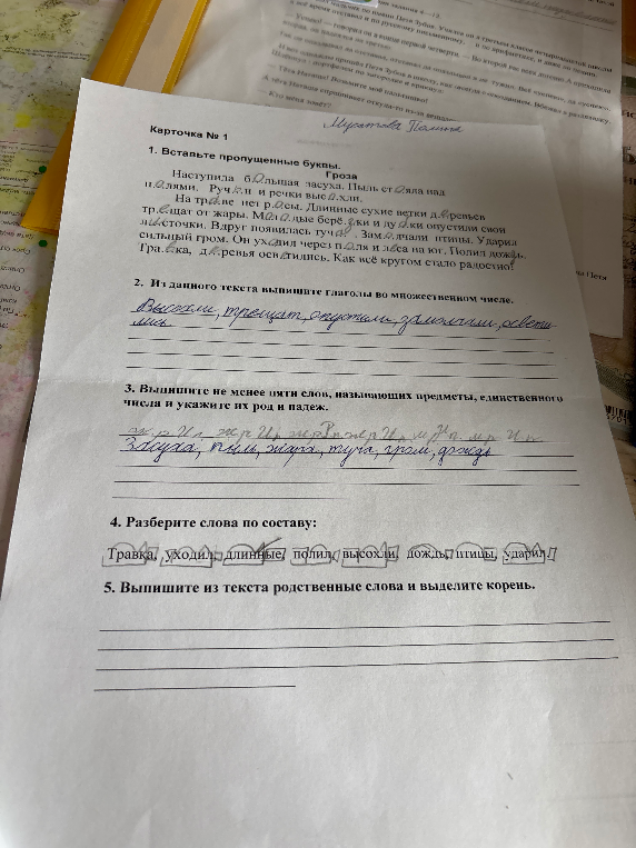 1. Вставьте пропущенные буквы.