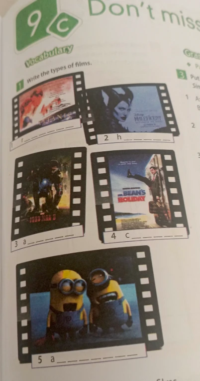 Write the types of films.