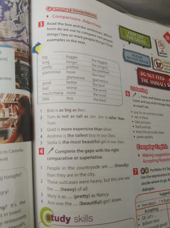 Complete the gaps with the right comparative or superlative.