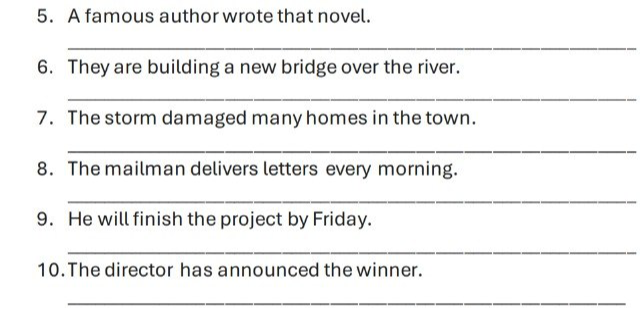 5. A famous author wrote that novel.