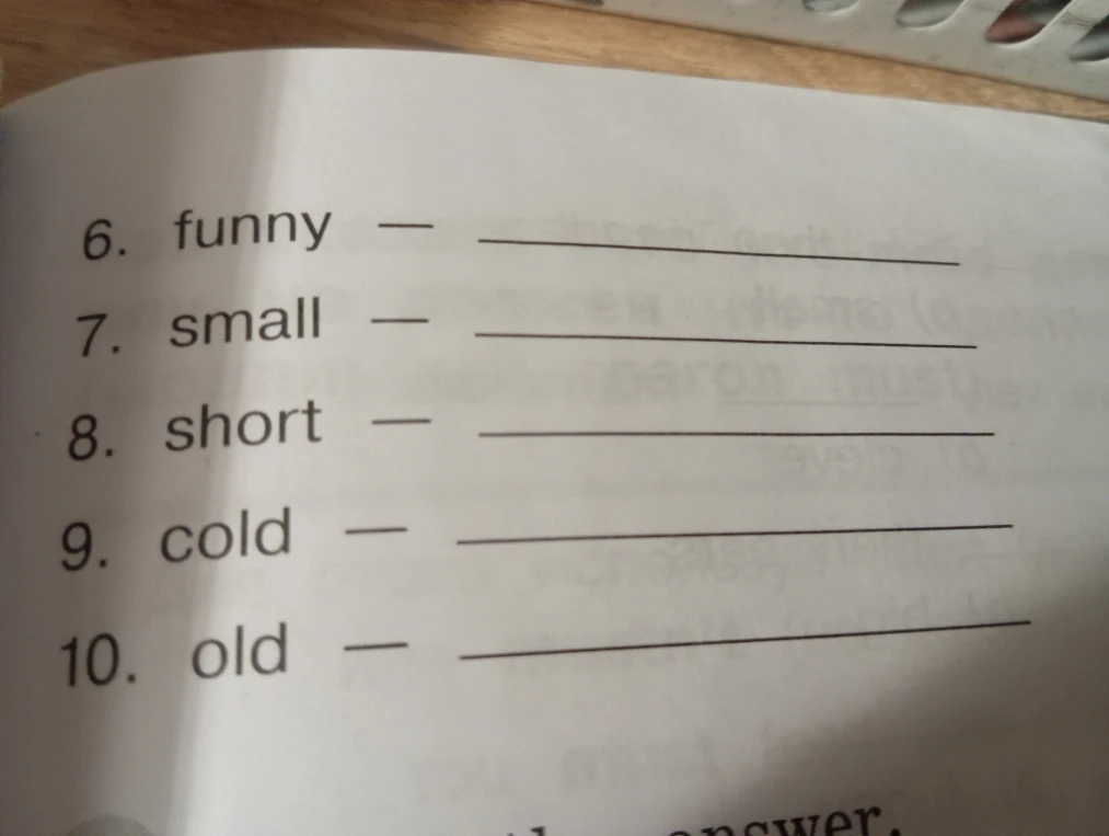 6. funny — 10. old