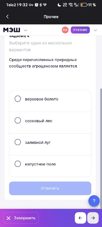 Среди перечисленных природных сообществ агроценозом является