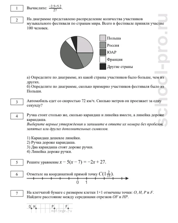Вычислите: -2.5+5.2 / 27