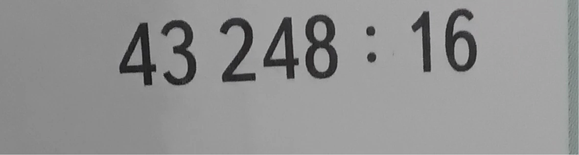 43 248 : 16