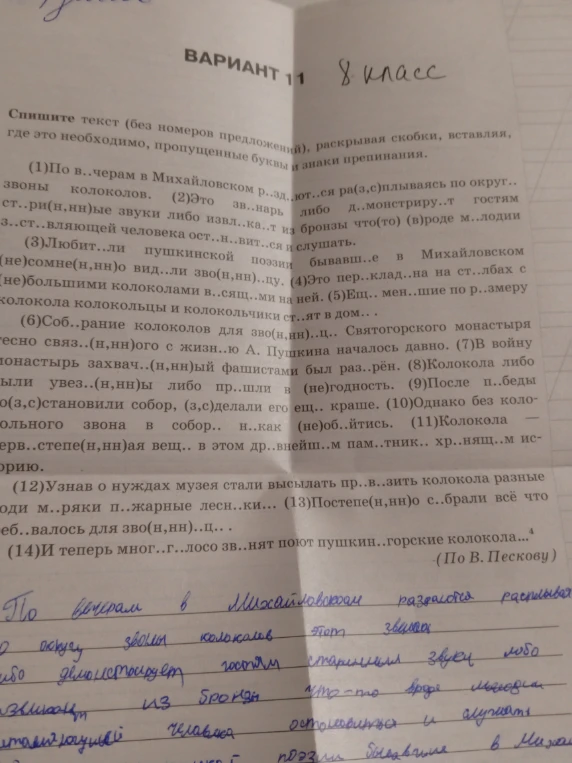 Спишите текст (без номеров предложений), раскрывая скобки, вставляя, где это необходимо, пропущенные буквы и знаки препинания.