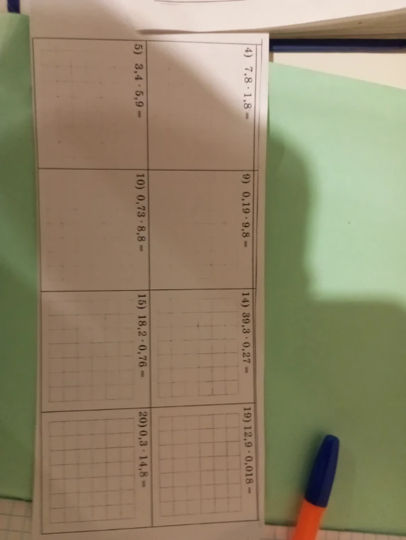 4) 7,8 · 1,8 =