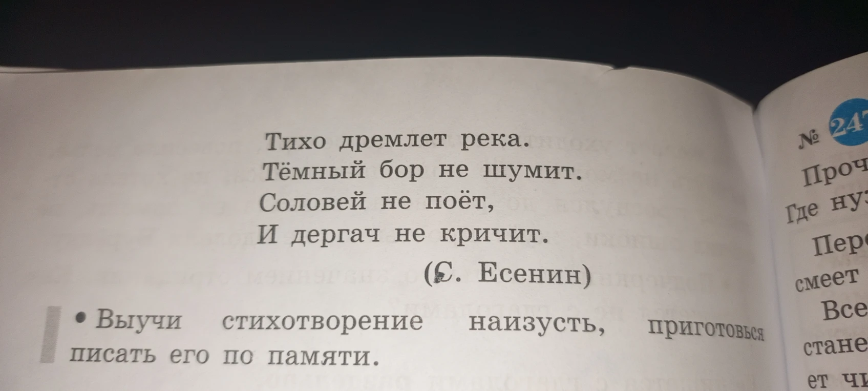 Выучи стихотворение наизусть, приготовься писать его по памяти.