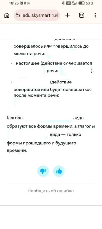 действие совершалось или совершилось до момента речи