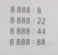 8 888 : 8