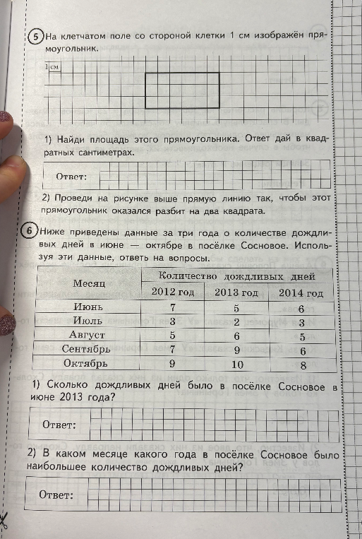 На клетчатом поле со стороной клетки 1 см изображён прямоугольник.